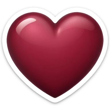 Burgundy heart sticker