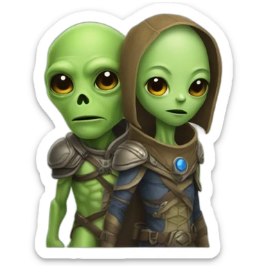 Alien and carpathian sticker