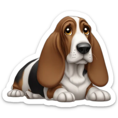 Basset hound sticker