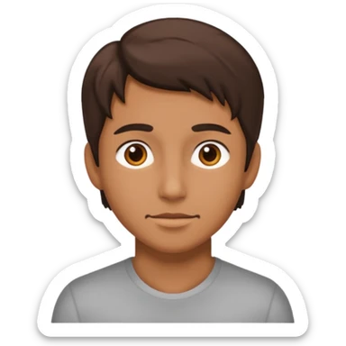 a person with a lot of details 3/4 view sticker