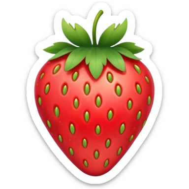 A strawberry sticker