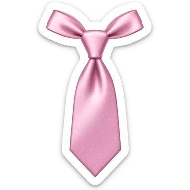 Baby pink tie with glitter decoration sticker