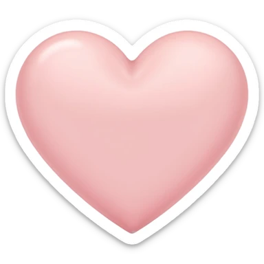 pale pink heart sticker