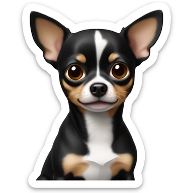 black￼ Chihuahua sticker