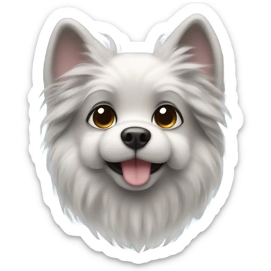 Dog mixed  with a chinchilla  sticker