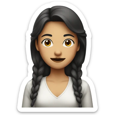 a girl with Mustache and hijap sticker