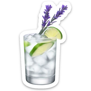 Gin tonic with lavender  sticker