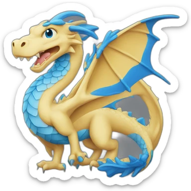 a dragon in the colors of Israel sticker
