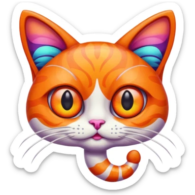 Trippi troppi shrimp cat sticker