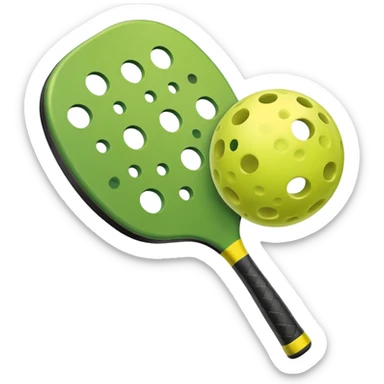 Pickleball paddle and ball sticker