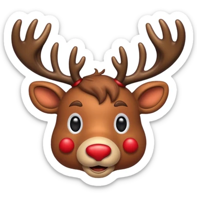 Christmas reindeer sticker