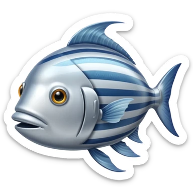 An airplane pilot fish. sticker