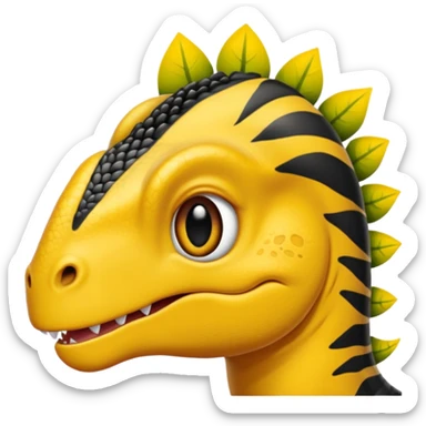 Dinosaurio amarillo con rayas negras sticker