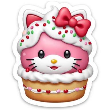 hello kitty strawberry shortcake pink full body sticker