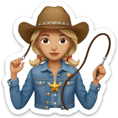 cow girl sticker