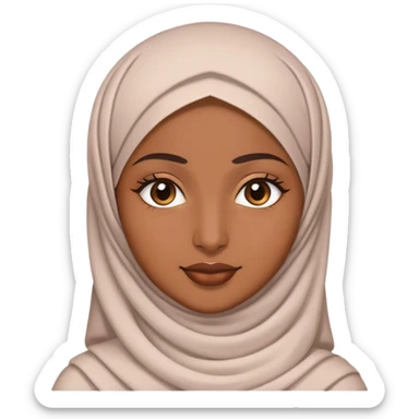 a muslim woman wearing a kifayah sticker