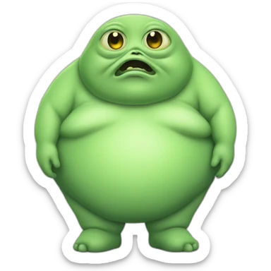 obese alien sticker