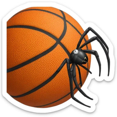 spider basketball sticker