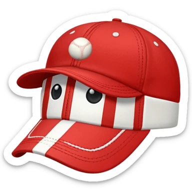 striped Baseball Cap sticker