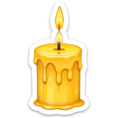 Candle dripping wax sticker