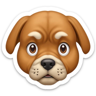 A dog genuinely concerned  sticker