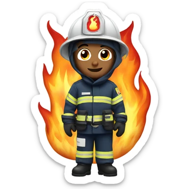 Freezing fire fighter sticker
