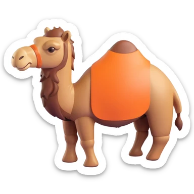 single dice, 3D, brown camel leather, orange inlay, high-end style, no text sticker