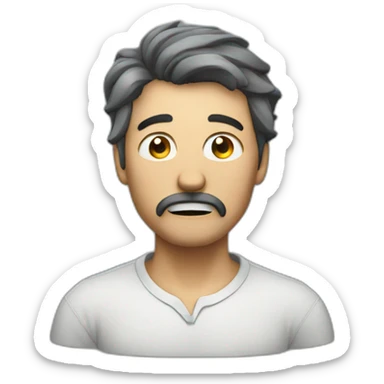 A man who is greedy sticker