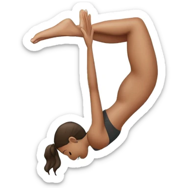 ￼￼￼￼ a girl doing a handstand on a pool ￼￼ sticker