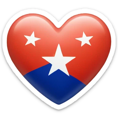 heart with chile colors sticker