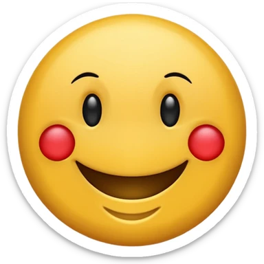 Smiley rond  qui rougis  parce qu’il est timide sans sourire  sticker