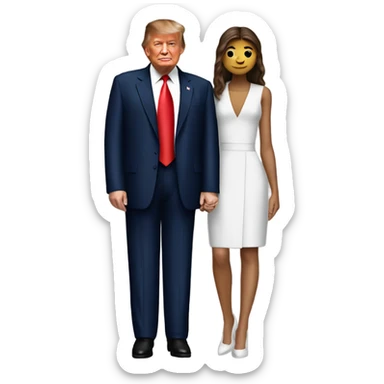 Zendaya and Donald Trump holding hands sticker