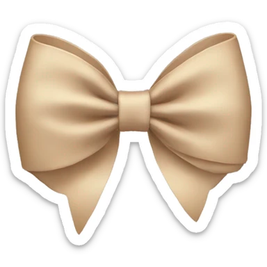 Beige bow sticker