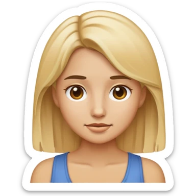 Create an emoji of a tan blonde girl sticker