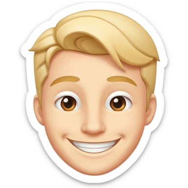 IShowSpeed inspired head, profile view, with a big smile sticker