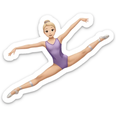 make girl doing straight split with only 1 pair of legs sticker