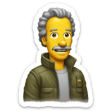 man in outdoor portrait like simpson sticker