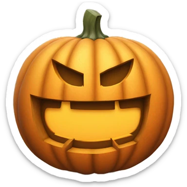 Big pumpkin carved sticker