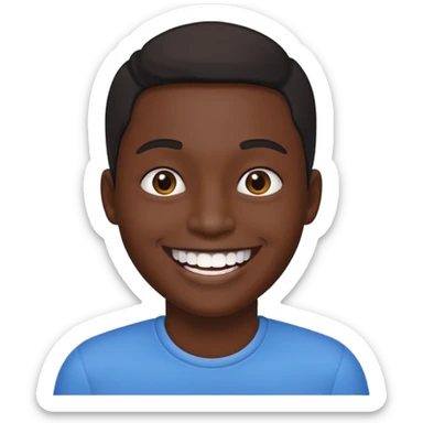 Black smileing sticker