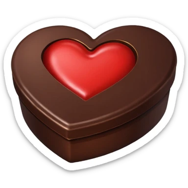 heart shaped box of chocolate sticker