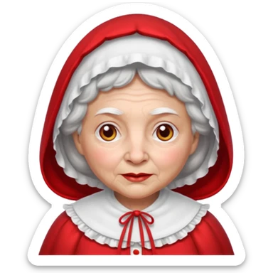 The Big Bad Wolf disguised itself as Little Red Riding Hood's grandmother. sticker