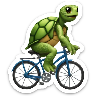 tortuga en bicicleta sticker