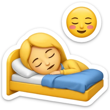 sleeping emoji with zzz above head sticker