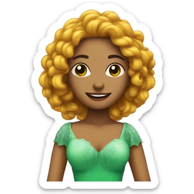 Sereia de cabelo ruivo e cauda verde sticker