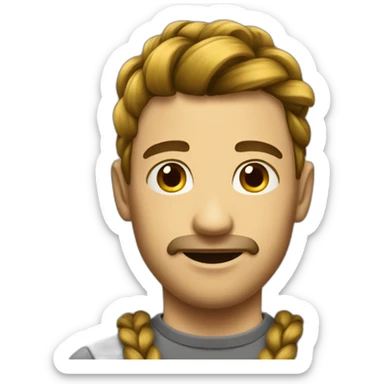 Homme tresse sticker