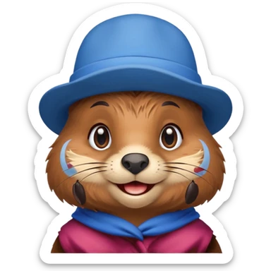 sassy girl beaver sticker
