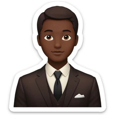 silhouette of a man in a graceful pose posing for the camera sticker