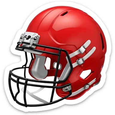 in a shade of red college football helmets sticker