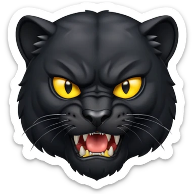 angry panther animal sticker
