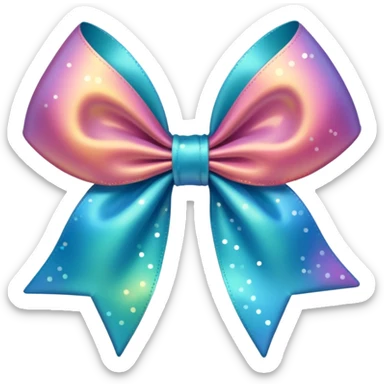 A bow with sparkles  sticker